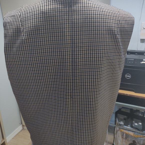 Theory Plaid Print Crew Neck Sleeveless Crop Top - Picture 2 of 5